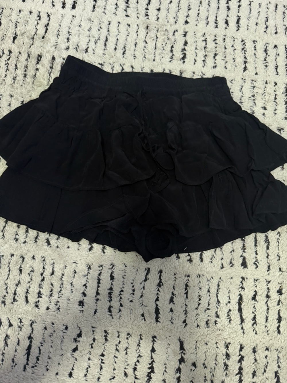 Black Layered Ruffle Women’s Scort